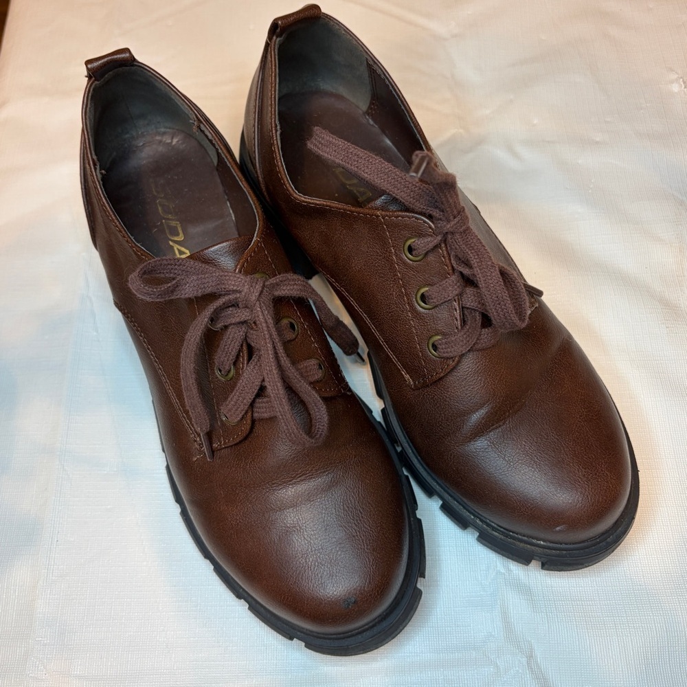Soda Women's Brown Combat Boots